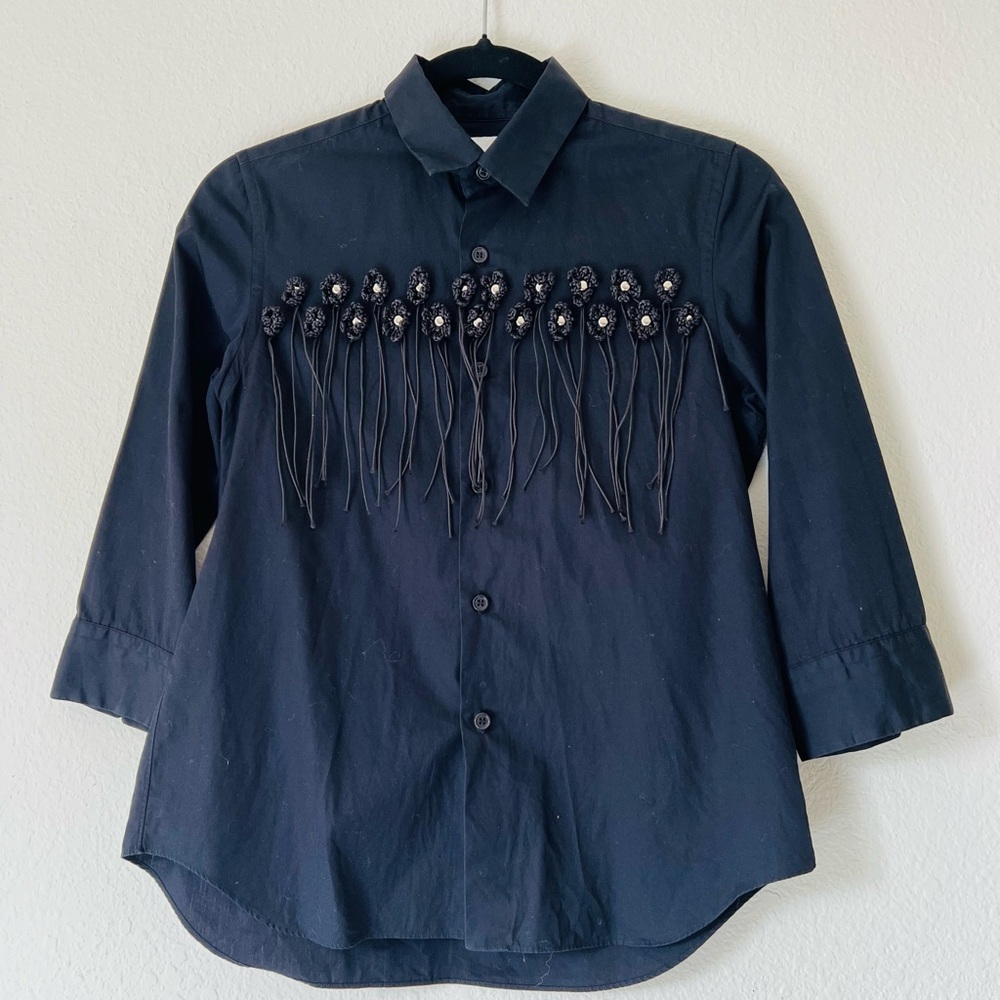 Noir Kei Ninomiya Black Button Down Shirt